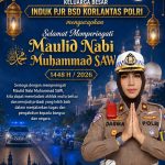 Keluarga Besar Polantas Karib Ka Induk PJR BSD Korlantas Polri Mengucapkan Selamat Memperingati Maulid Nabi SAW 1448 H 2026