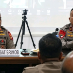 Gelar Kunker ke Satbrimobda Sumsel, Danpas Brimob 1 Ikuti Zoom Meeting Dipimpin Dankor Brimob Polri