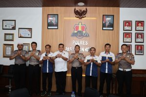 Silaturahmi Pengurus PBVSI Kota Pasuruan Dengan Kapolres, Bahas Persiapan Kejurprov U-19 Di Jombang